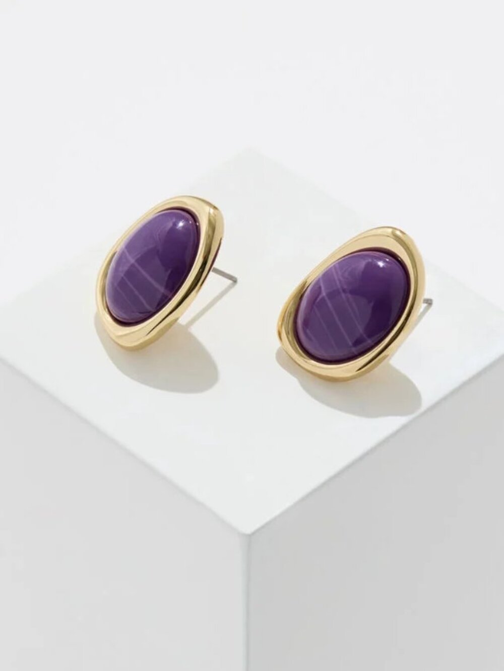 Talbots Sheryl Purple Stud Earrings